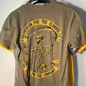 Wash with Souls Greenish-Grey Short Sleeve Graphic Print T-Shirt SZ Sm - RARE